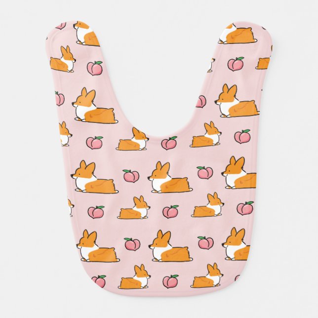 Corgi Sploot Baby Bib (Front)