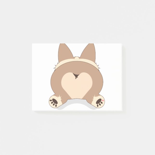 Corgi Sploot Post-it Notes (Front)