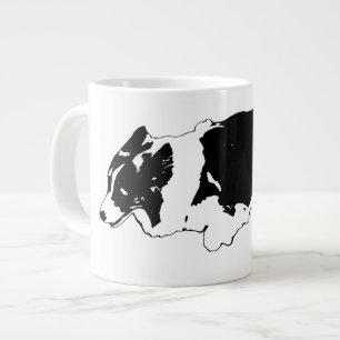 Corgi sprint, winter sparkle giant coffee mug