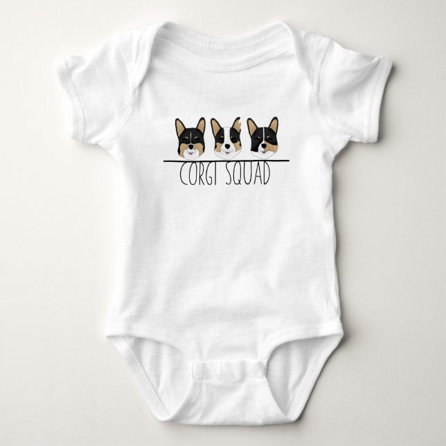 Corgi Squad Baby Bodysuit (Front)