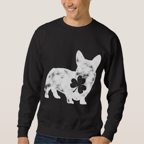 Corgi St Patricks Day Boys Kids Men Dog Lover Sham Sweatshirt