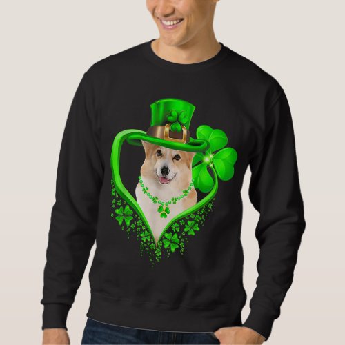 Corgi St Patricks Day Lover Irish Shamrock Dog Lov Sweatshirt