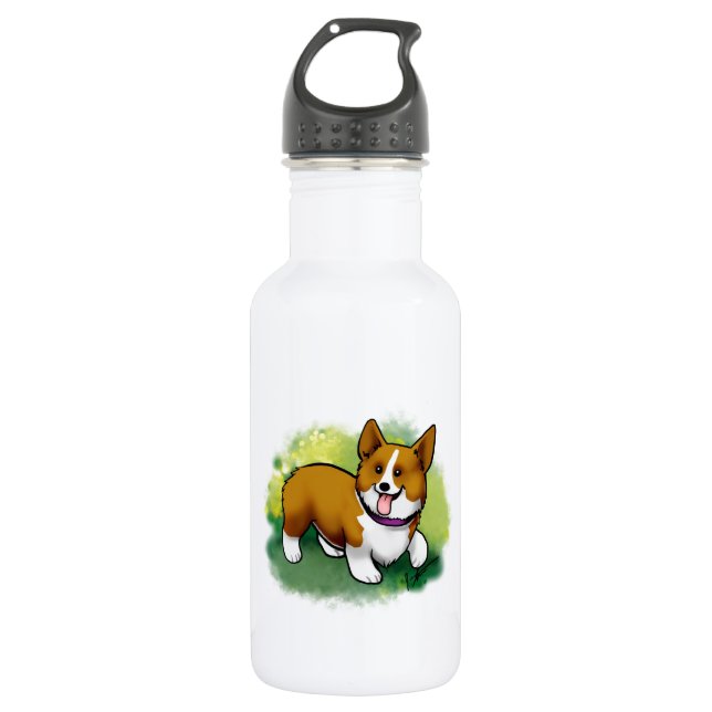 Corgi Stainless Steel Water Bottle (Front)