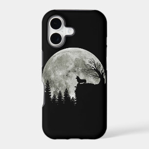 Corgi Standing On Mountain Moonlight Halloween iPhone 17 Case