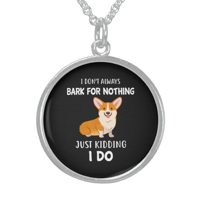 Corgi Sterling Silver Necklace (Front)