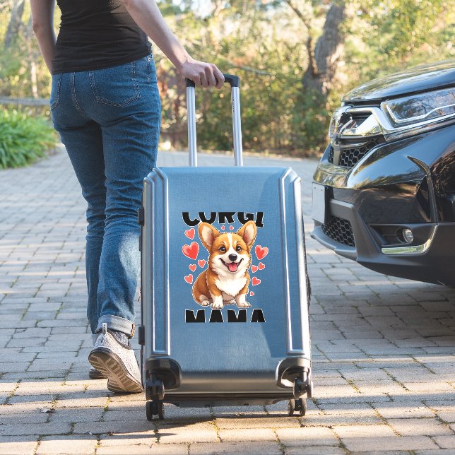 Corgi Sticker (Suitcase Insitu)