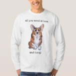Corgi sumie and watercolor painting T-Shirt