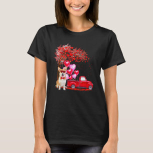 Corgi Sunglasses Hearts Tree Pickup Truck Dog  Cou T-Shirt