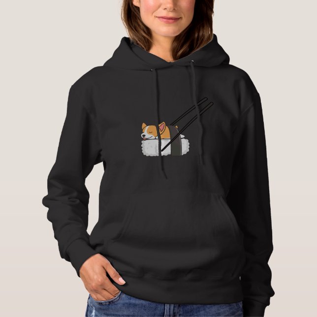 Corgi Sushi  1217 Hoodie (Front)