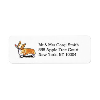 Corgi Sweetheart Personalized Label