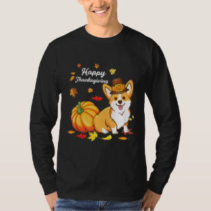 Corgi Thanksgiving For Dog 550 T-Shirt