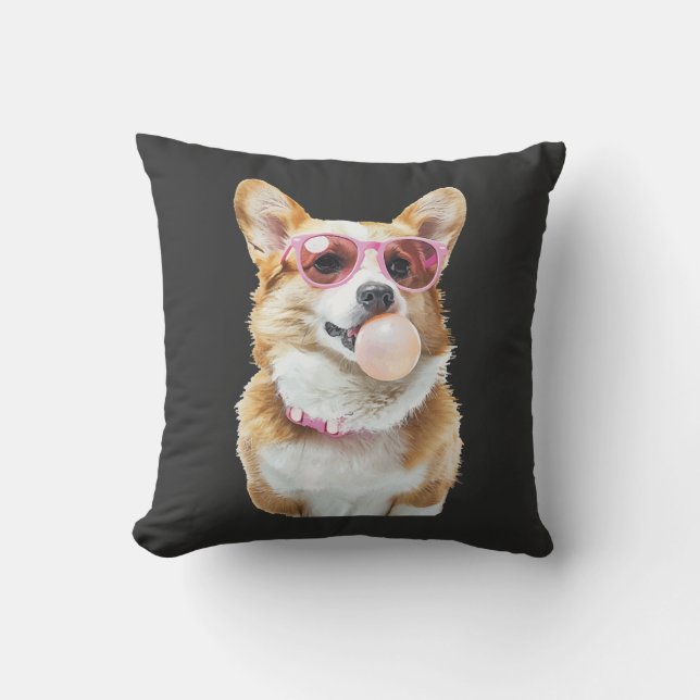 Corgi    throw pillow (Front)