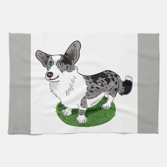 Corgi towl kitchen towel (Horizontal)