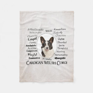 Corgi Traits Fleece Blanket