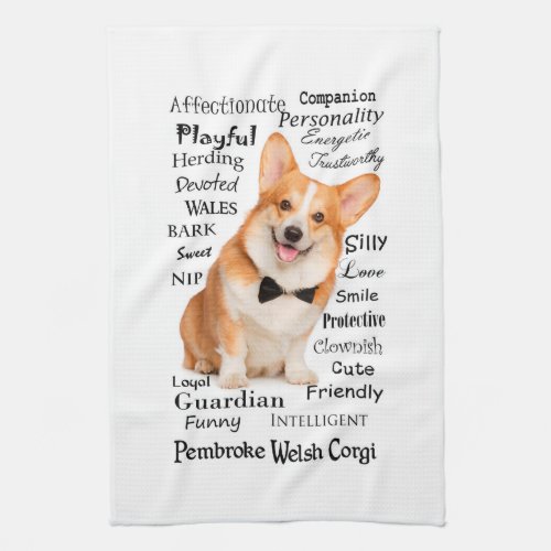 Corgi Traits Kitchen Towel