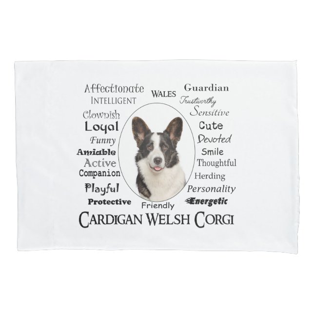 Corgi Traits Pillow Case (Front)