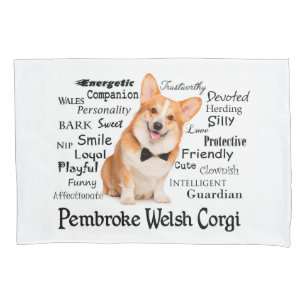 Corgi Traits Pillow Case