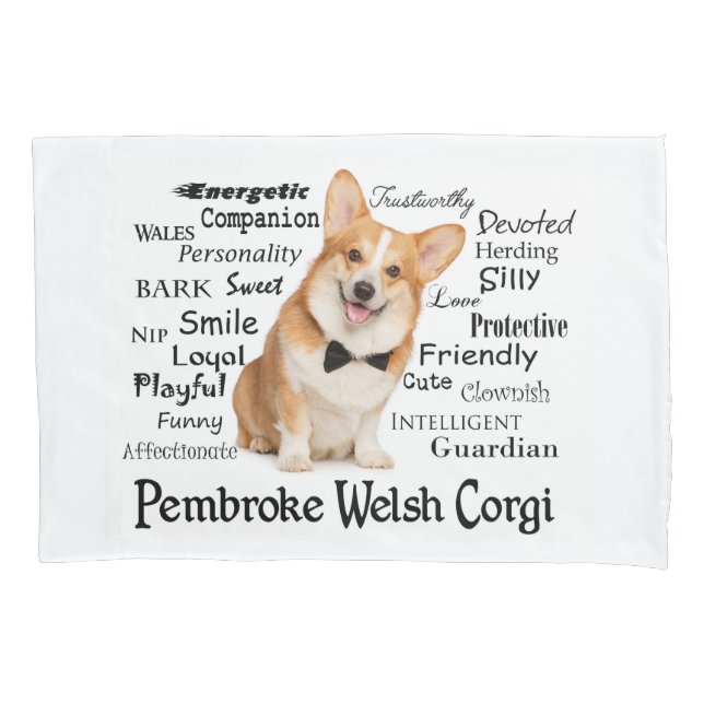 Corgi Traits Pillow Case (Front)