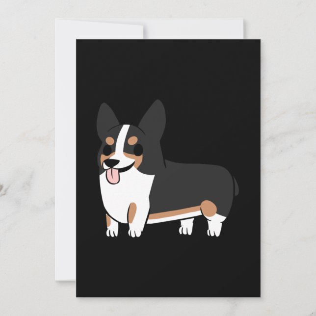 Corgi tricolore note card (Front)