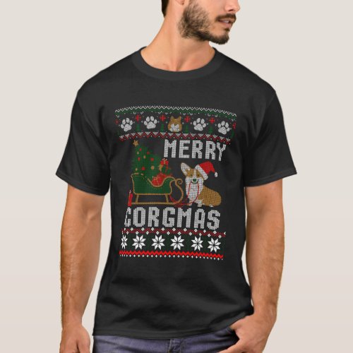 Corgi Ugly Christmas Sweater Merry Corgmas Santa C