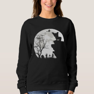 Corgi Under Moon Halloween Dog Sweatshirt