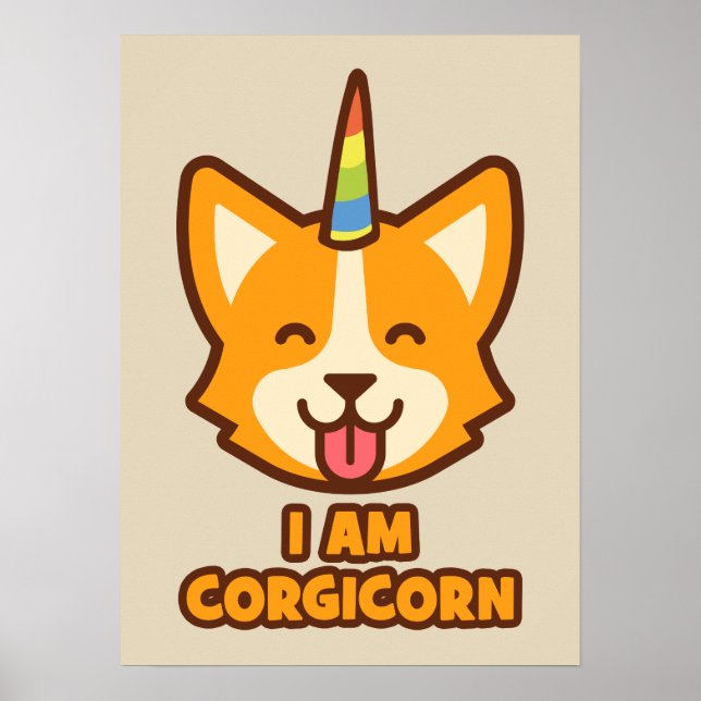 Corgi Unicorn - CORGICORN Poster (Front)