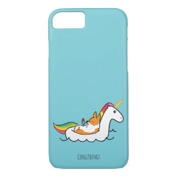 Corgi Unicorn Floatie Phone Case by CorgiThings at Zazzle