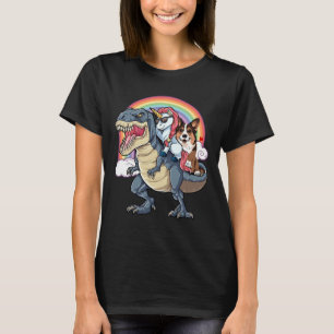 Corgi Unicorn Ride T Rex T-Shirt