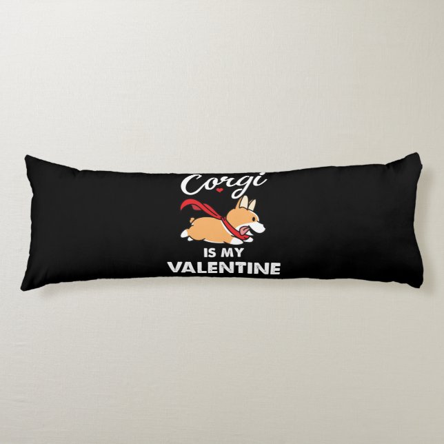 Corgi Valentine Body Pillow (Front)