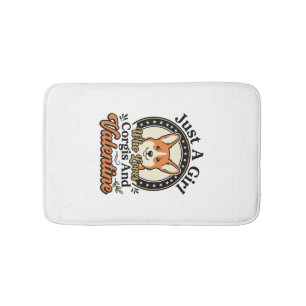 Corgi Valentine Design for Dog Lovers_1 Bath Mat