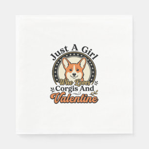 Corgi Valentine Design for Dog Lovers_1 Napkins