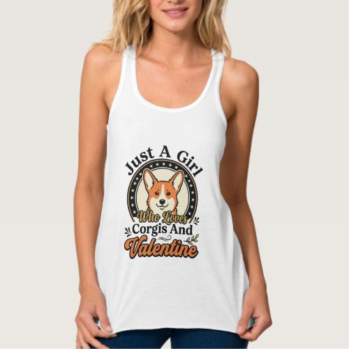 Corgi Valentine Design for Dog Lovers_1 Tank Top