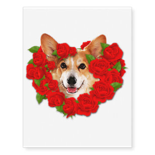 Corgi Valentine_s Day Outfit Dog Valentine Temporary Tattoos