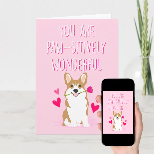 Corgi Valentine&rsquo;s Day Card | Zazzle