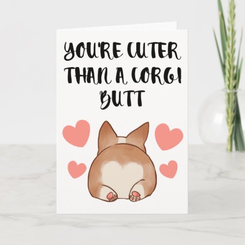 Corgi Valentines Day Card