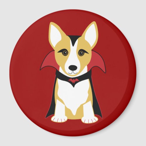 Corgi Vampire Halloween Magnet