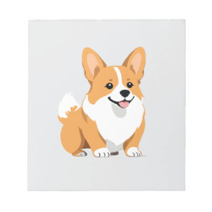 Corgi Vector Art Animal Modern Urban Graphic Pet Notepad