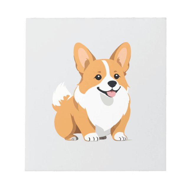 Corgi Vector Art Animal Modern Urban Graphic Pet Notepad (Front)