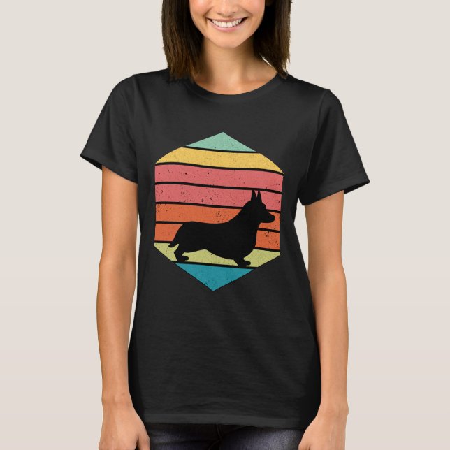 Corgi Vintage Retro T-Shirt (Front)