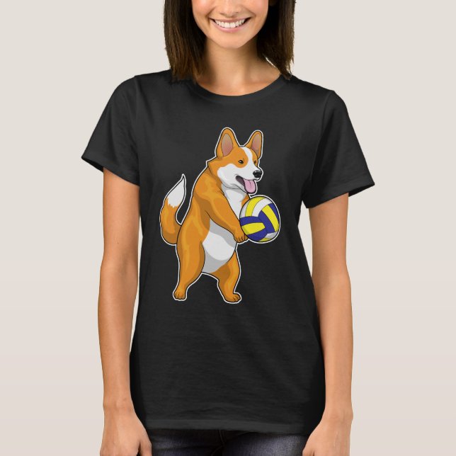 Corgi Volleyball T-Shirt (Front)