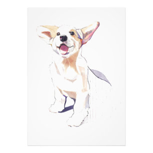 Corgi Wall Art Poster – Pembroke Welsh Corgi Art