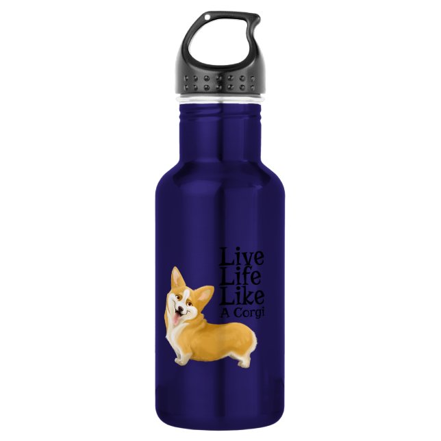 Corgi Waterbottle Stainless Steel Water Bottle (Front)
