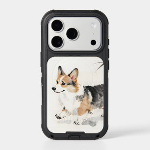 Corgi Watercolor – Whimsical Japanese Ink Dog Art iPhone 17 Pro Case