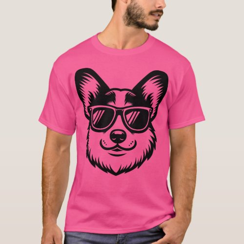 Corgi Wearing Sunglasses T_Shirt