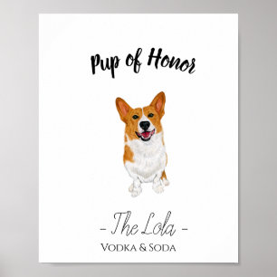 Corgi Wedding Drink Sign