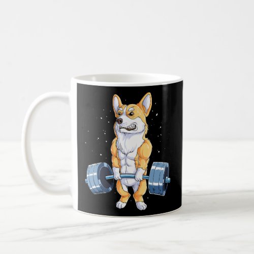 Corgi Weightlifting Funny Deadlift Men Fitness Gym Coffee Mug