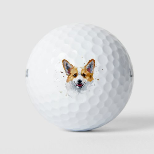  Corgi Welsh Pembroke Cute Corgi Dog  Golf Balls