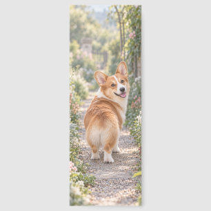 Corgi Wildflower Garden Double-Sided Bookmark