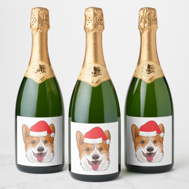Corgi Wine Sticker Funny Novelty Gift  (Bottles)