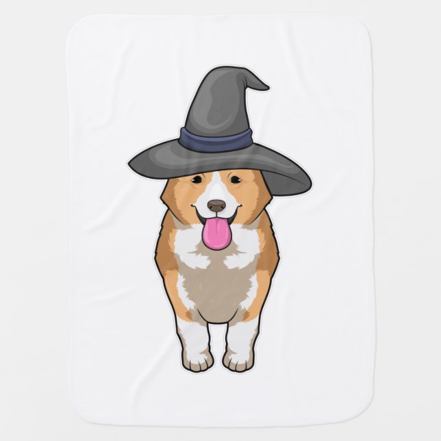 Corgi Witch Baby Blanket (Front)